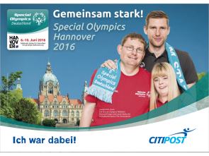 Ganzsachenkarte „Special Olympics“ 2016