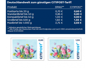 2er Markenheft "Blumen 2022" 2,35 €
